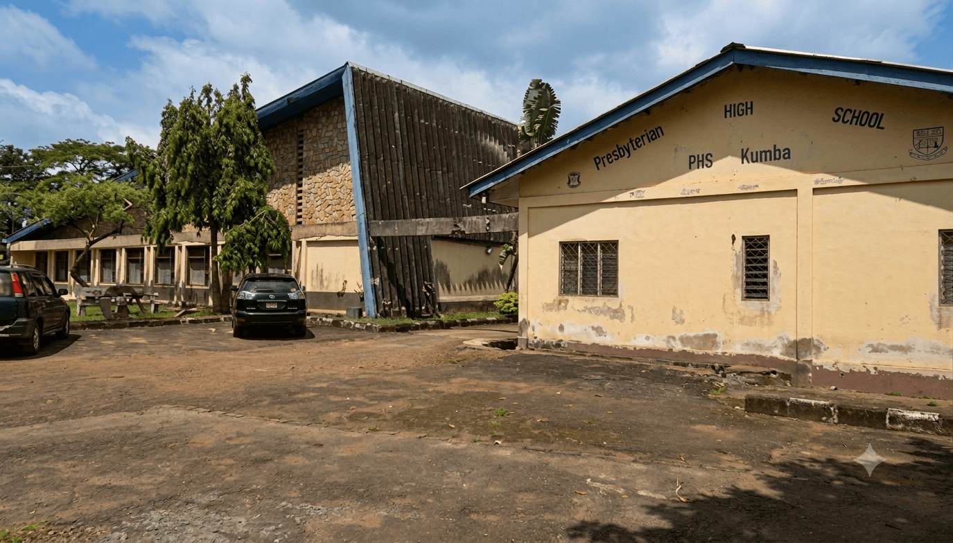 Present-day photograph of Presbyterian High School Kumba